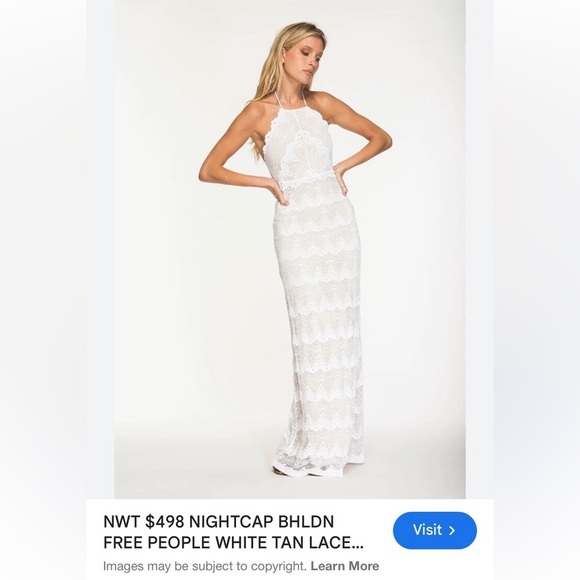 Nightcap Monaco Maxi - Size Small (worn once!) bridal shower dress, white lace - Picture 2 of 6